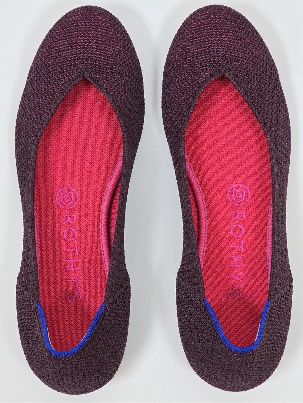 Rothy's The Flat in Retired Berry Lattice Sz.8.5 Knit Slip On